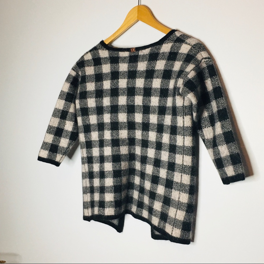 For Love & Lemons Knitz Cardigan Checkered Sweater - Picture 6 of 8